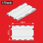 Hacker-Model MC24229D - H0 - Gerade Segment, 2-gleisig für Märklin, 229,3 mm (6 Stück)